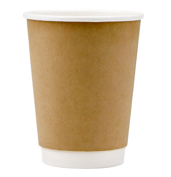 12 oz Double wall cups - Kraft - 500/case - Empress