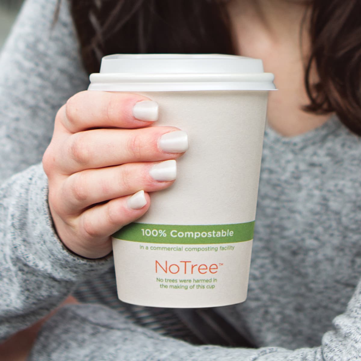 12 oz NoTree Paper Compostable Hot Cup | Kraft | 1000/case - World Centric