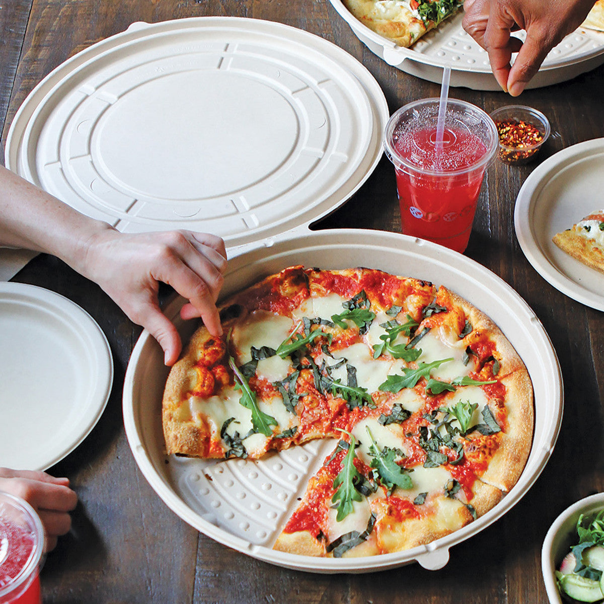 14" Fiber PizzaRound - 100/case - World Centric