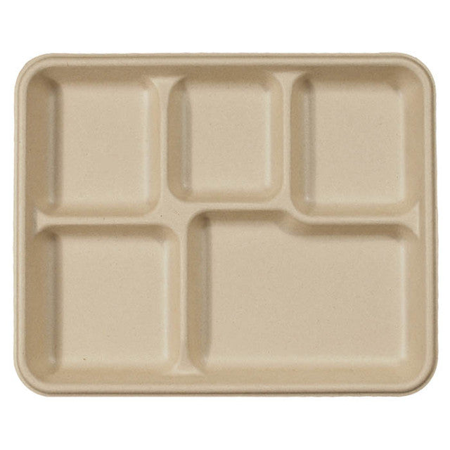 18 oz Fiber Plate 5-Compt | 400/case - World Centric