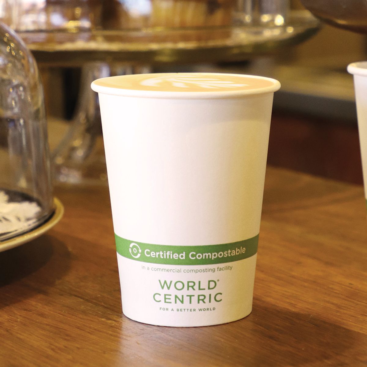 12 oz FSC® Paper Compostable Hot Cup | White | 1000/case- World Centric