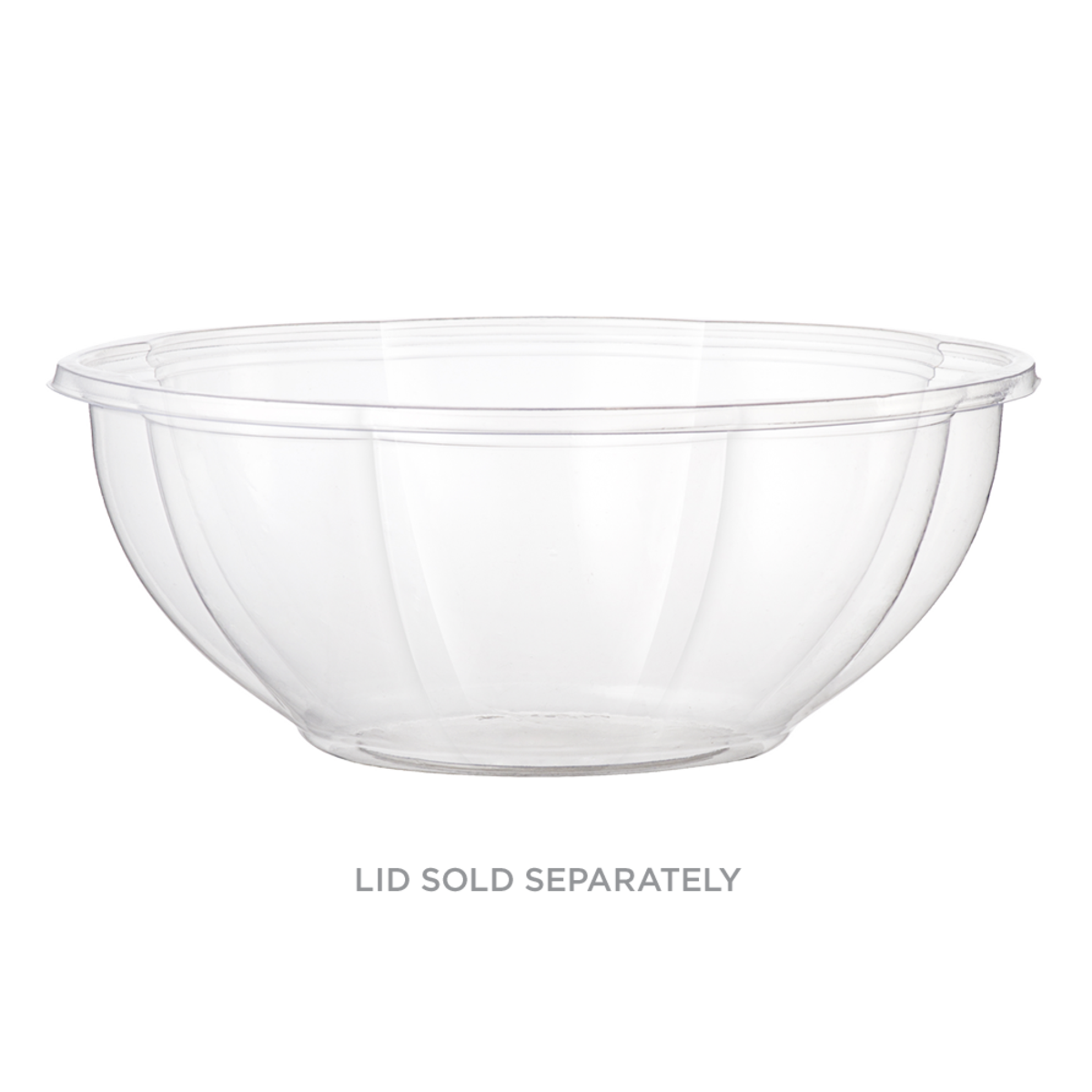 24 OZ ROUND Salad Bowls | CLEAR PLA | 600/CASE - WORLD CENTRIC
