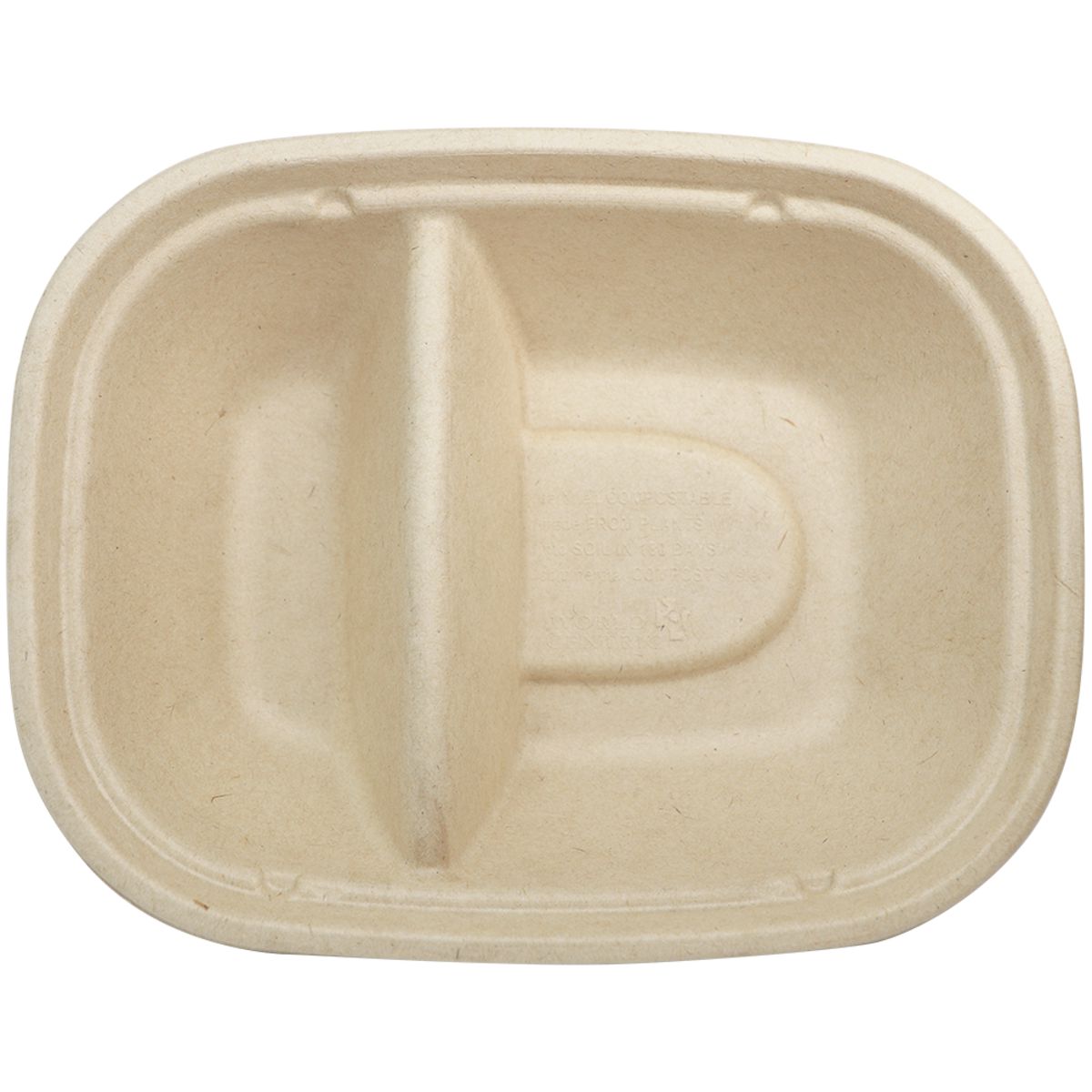 24 oz Fiber Box, 2–Compt | 400/case - World Centric