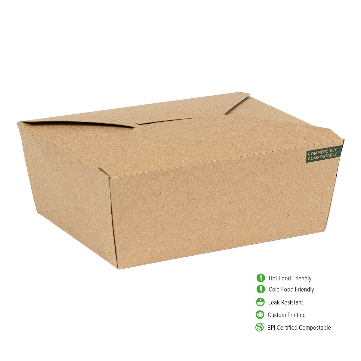 29 oz INNOBOX EDGE™ #8 | Compostable Kraft | PLA-Lined | 130/case - Stalk Market