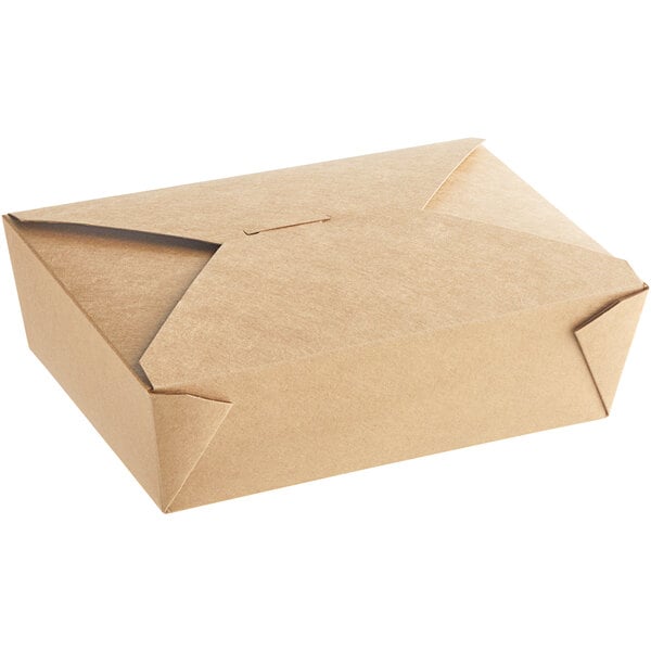 #3 66 oz Kraft food box with glossy PE, 200/case