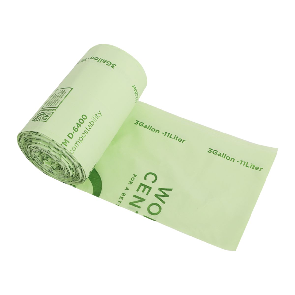 3 Gallon Small Food Scraps Trash Bag - .6 mil - 500 Count - World Centric