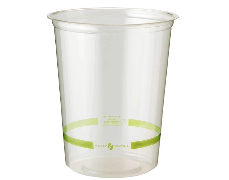 32 oz Round Deli Containers | Clear PLA | 500/case - World Centric
