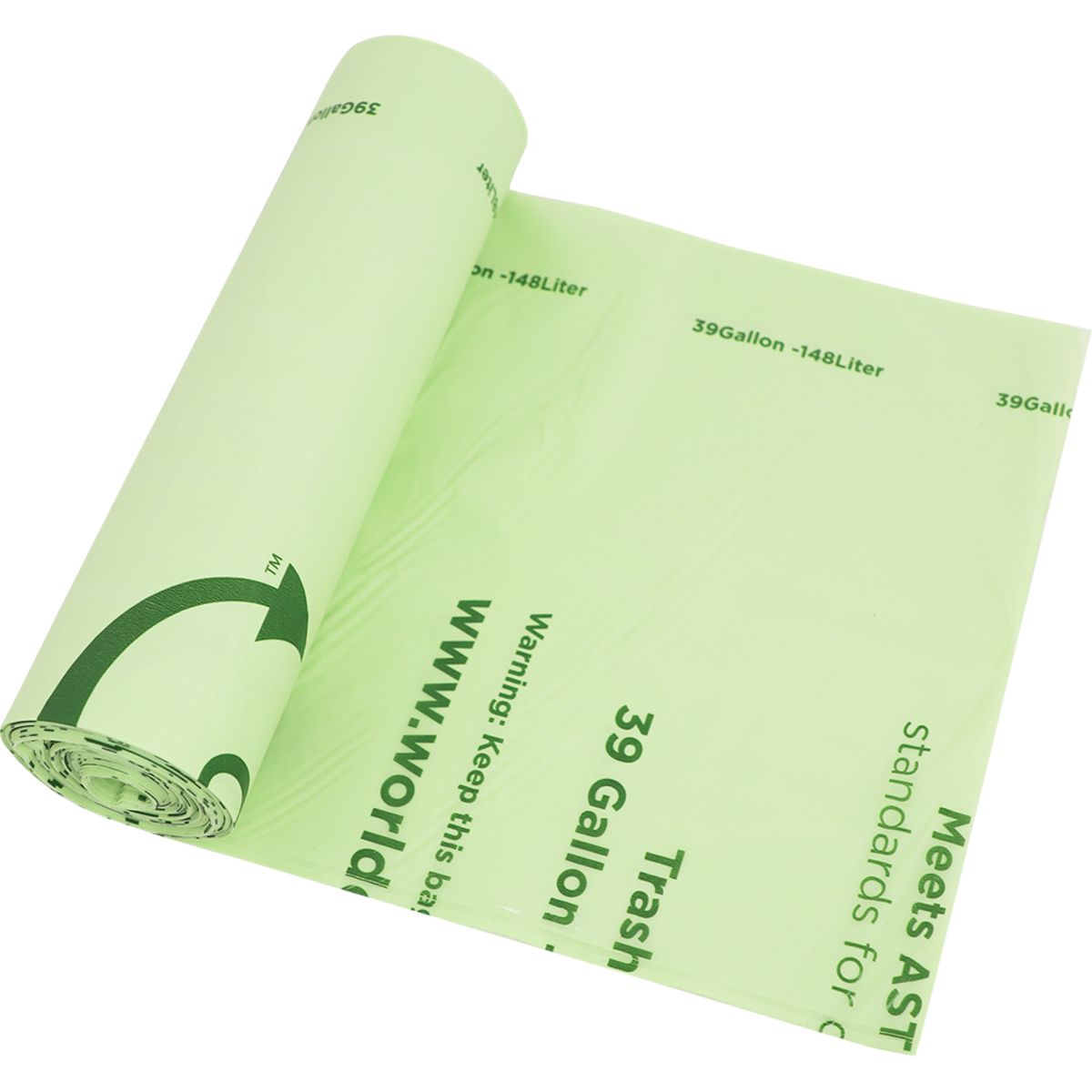 39 Gallon Lawn & Leaf Garbage Bag - 1 mil - Case of 100 - World Centric