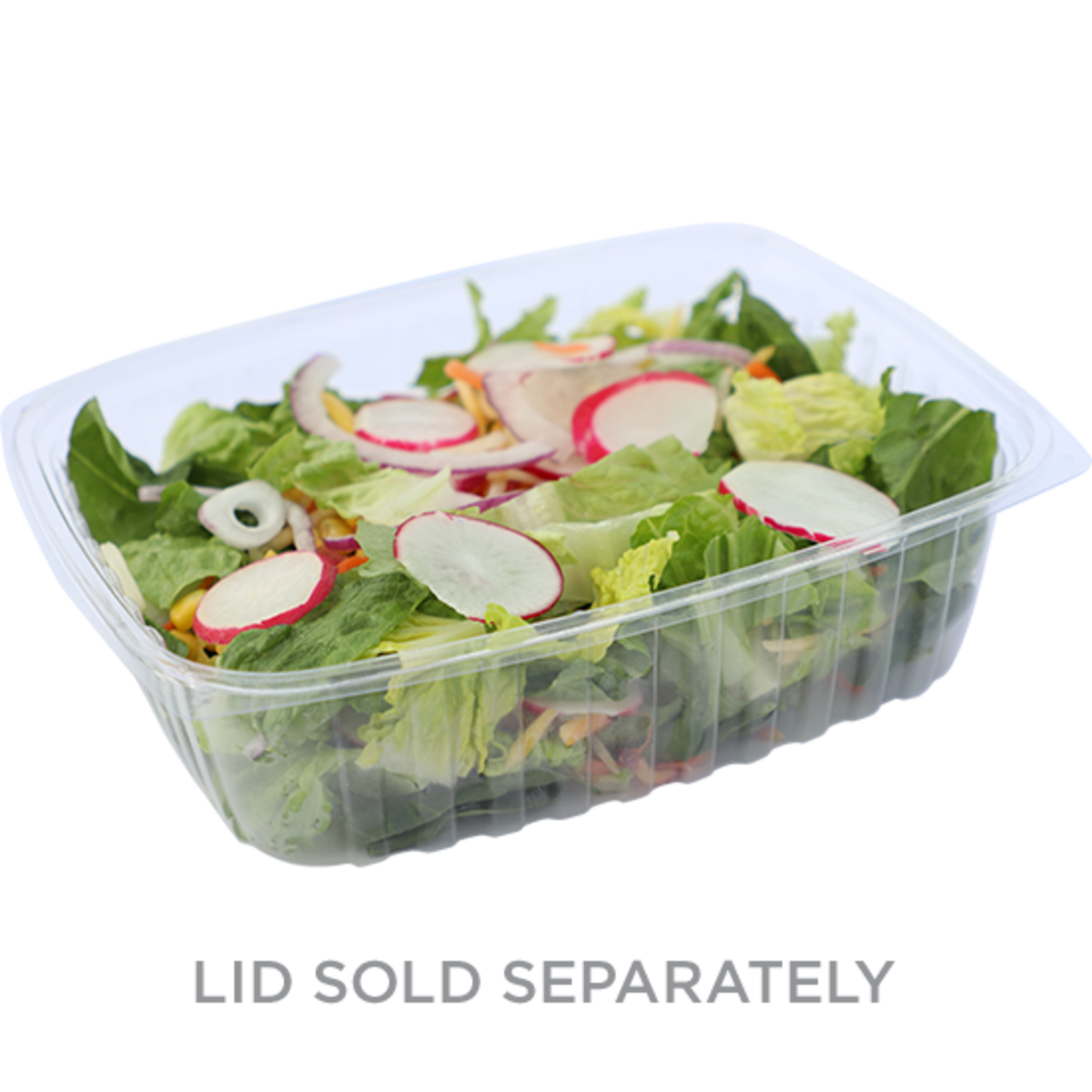 48 OZ RECTANGULAR DELI CONTAINER | CLEAR PLA | 400/CASE - World Centric