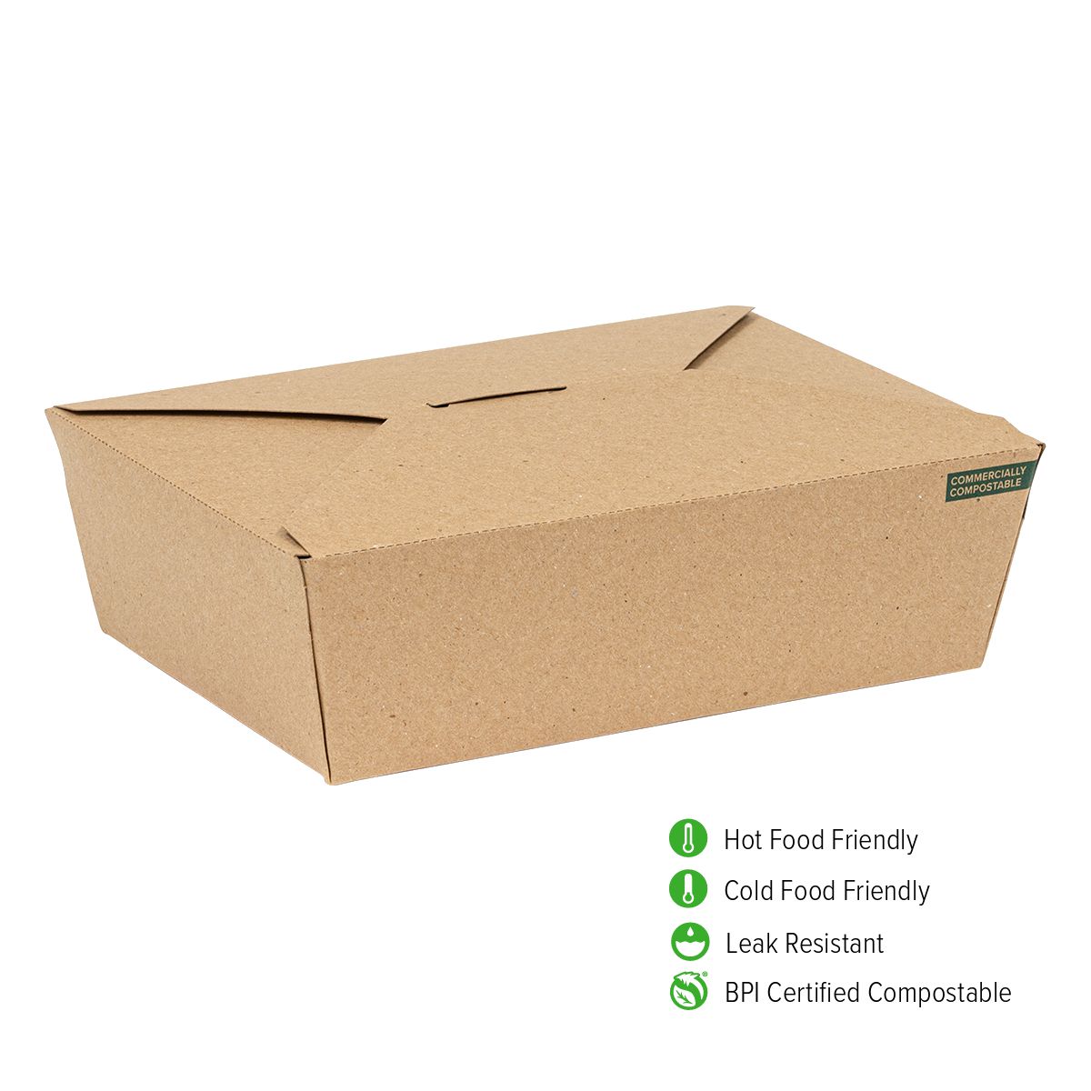 56 oz INNOBOX EDGE™ #3 | Compostable Kraft | PLA-Lined | 130/case - Stalk Market