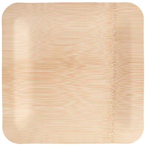 7" Square Bamboo plate - 400/case