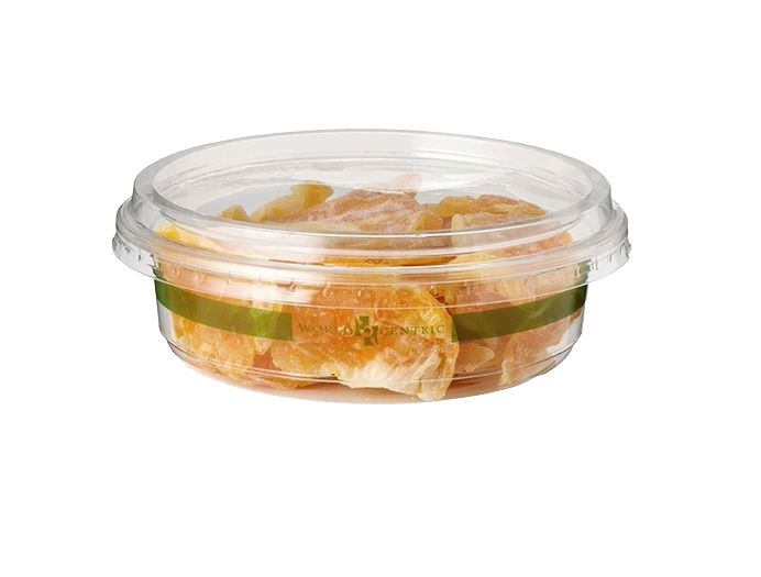 8 oz Round Deli Containers | Clear PLA | 1000/case - World Centric