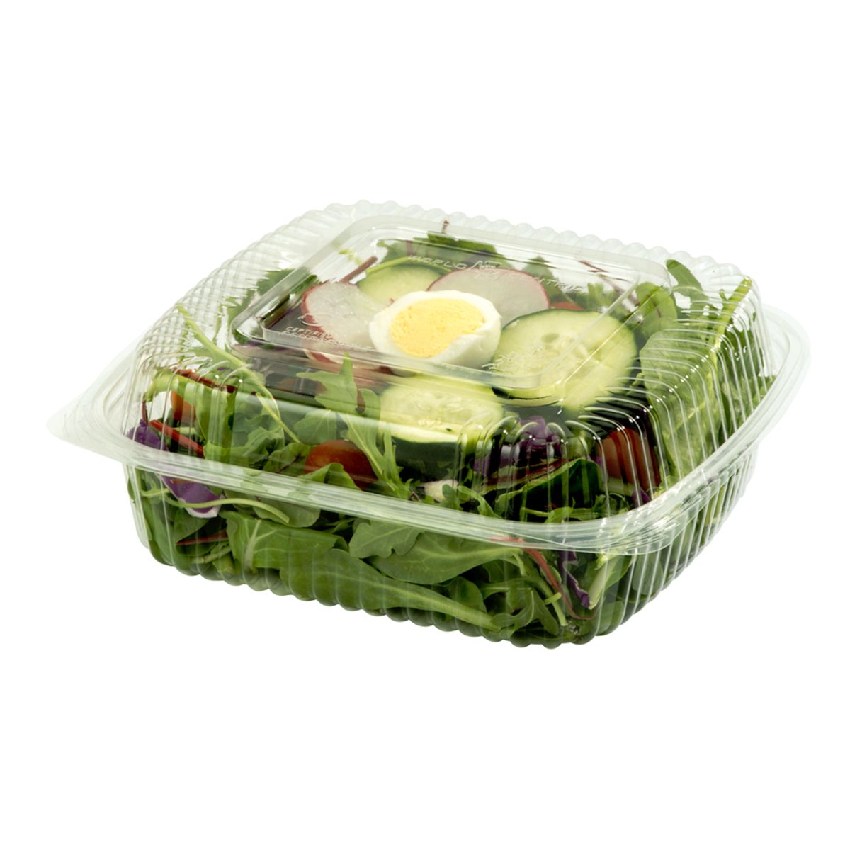 8x8x3" (46 oz) Hinged Clamshell | Clear PLA | 300/case - World Centric