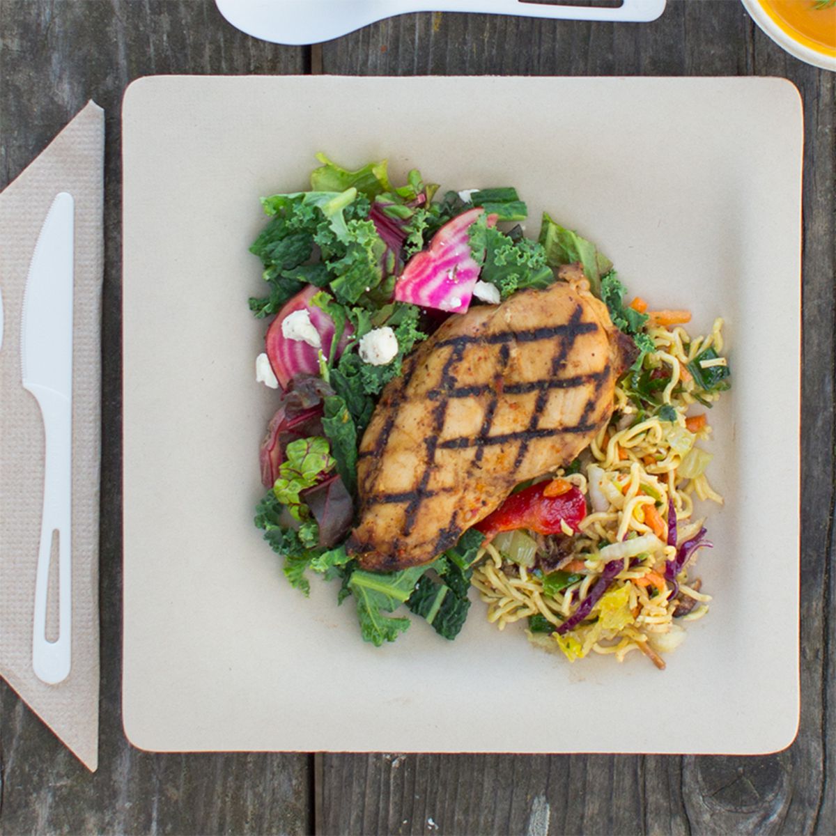 9" Fiber Square Plate | 500/case - World Centric