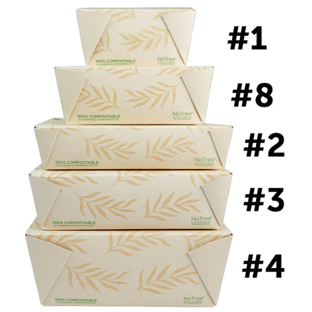 95 oz NoTree paper containers #4 | Compostable | PLA-Lined | 160/case - World Centric