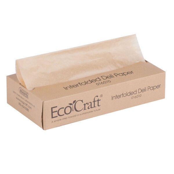 Bagcraft EcoCraft Wax Deli Paper, 10"L x 10-3/4"W, 6000 ct