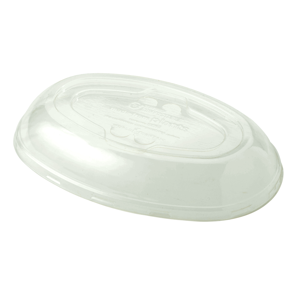 Compostable Lid for 32 oz Burrito Bowl | Clear PLA | 300/Case - World Centric
