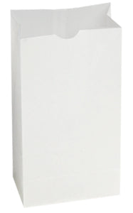 Duro 5" X 3.13" X 9.89" #4 SOS White Paper Bag Dubl Wax - 1000/case