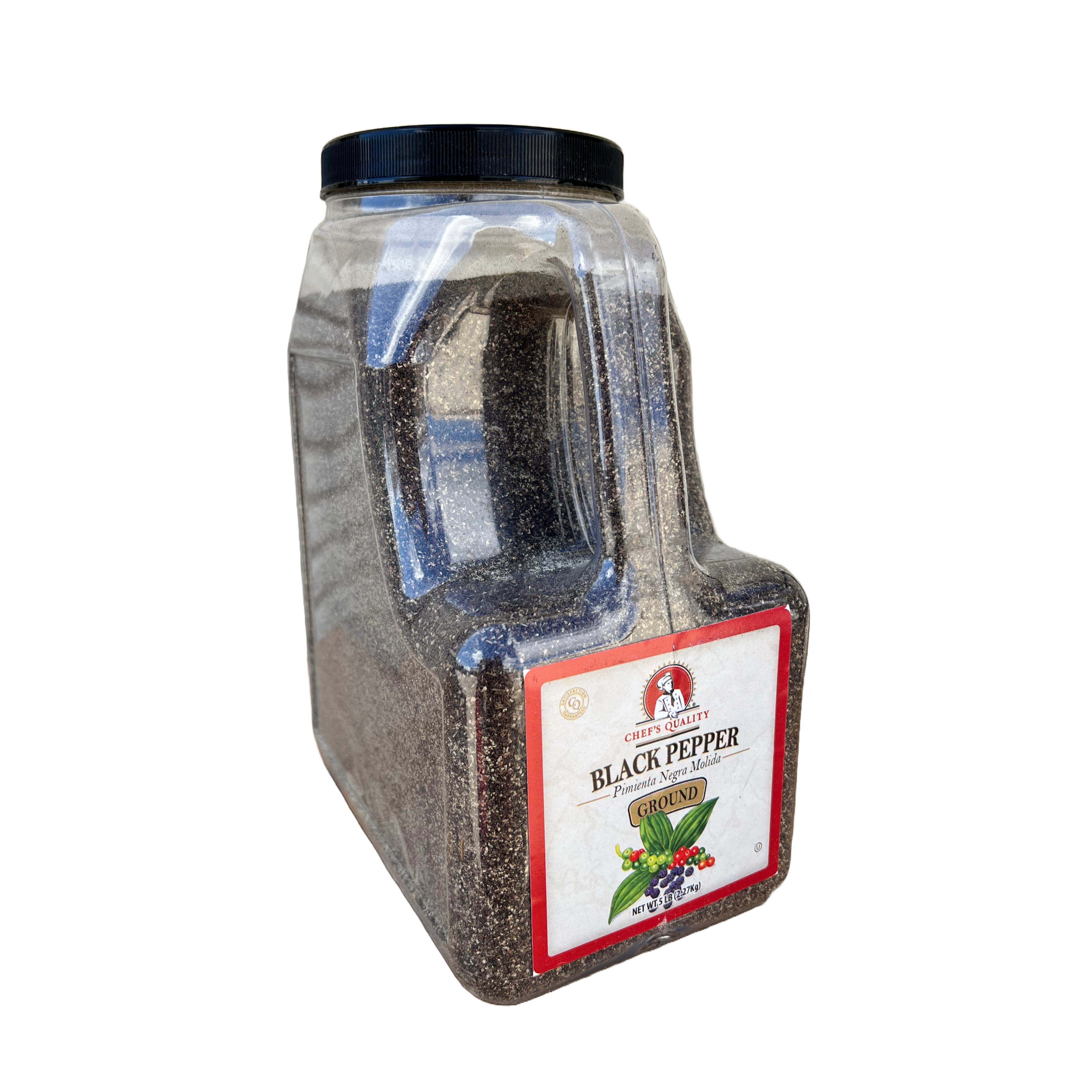 Ground Black Pepper | 5 lbs | Chef's Quality - 4 Jars