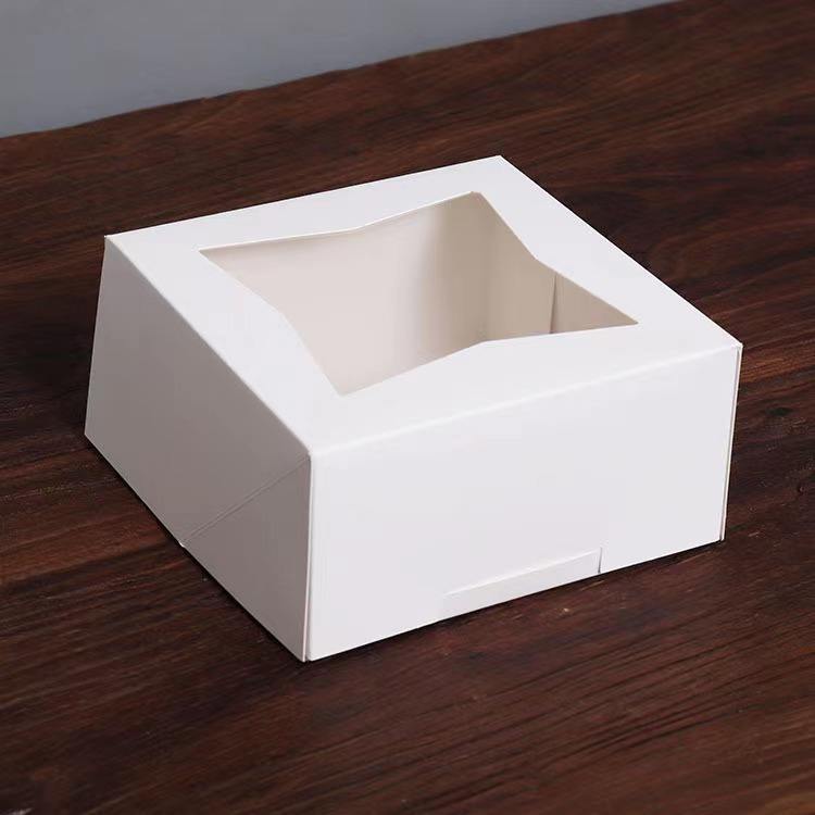 6" x 6" x 3" White Pie / Bakery Box with Window - 500/Case BB66