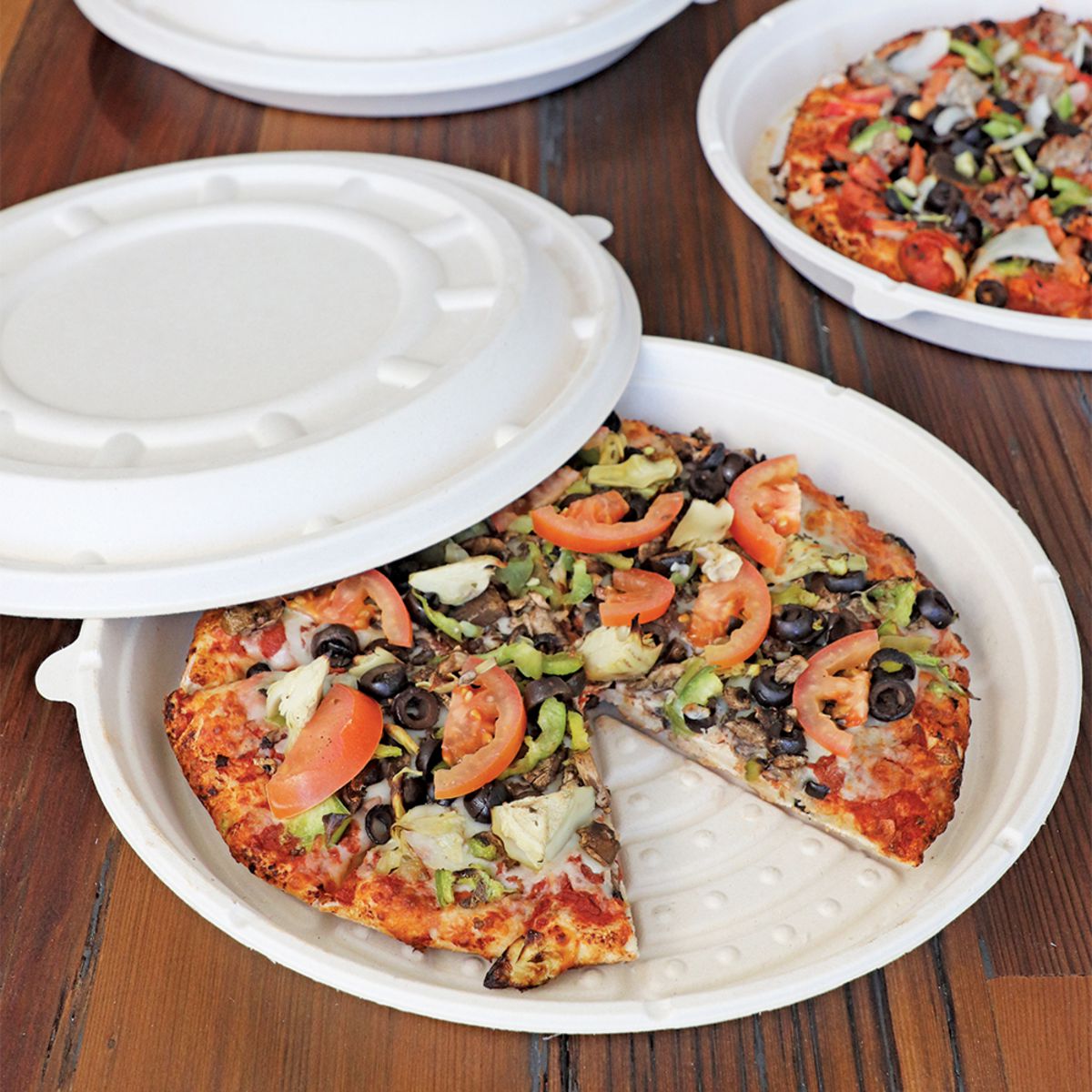 LID Fiber 8" PizzaRound - Base sold separately - 200/case - World Centric