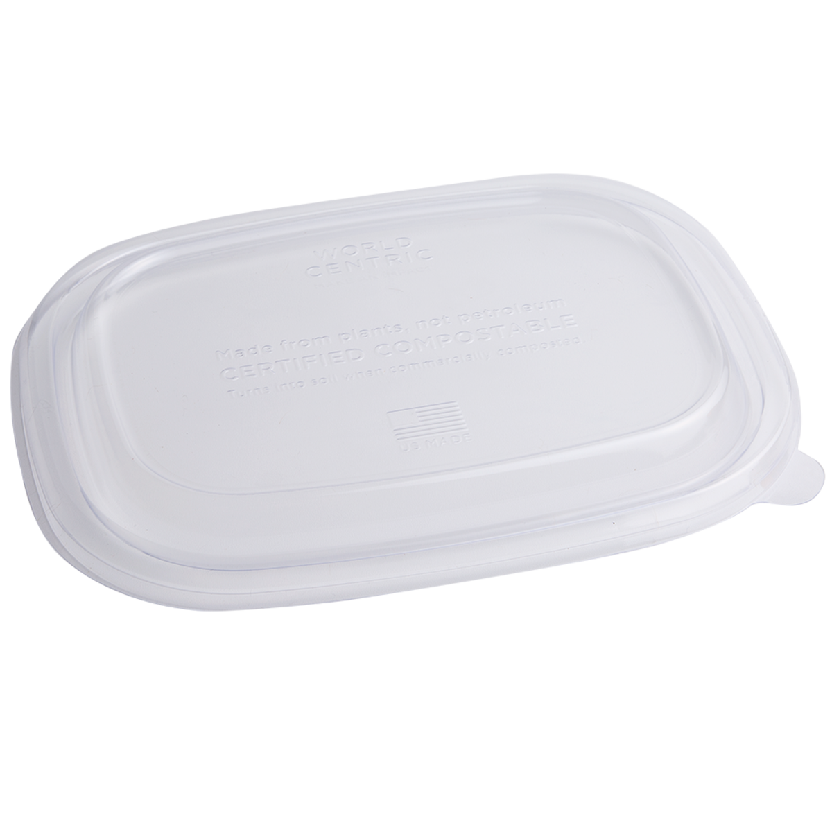 LID PLA | 20-48 OZ FIBER BOXES, CLEAR | 400/CASE - WORLD CENTRIC