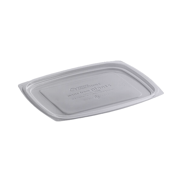 LID PLA | 24-32 oz Rectangular Deli Container | Clear | 600/CASE - World Centric