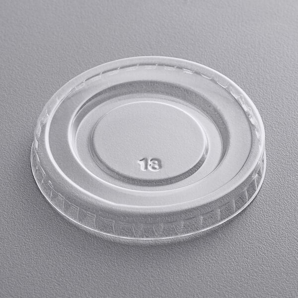 18 oz plastic cup covers Lid 2 oz Portion Cup Clear PP - 2500/case
