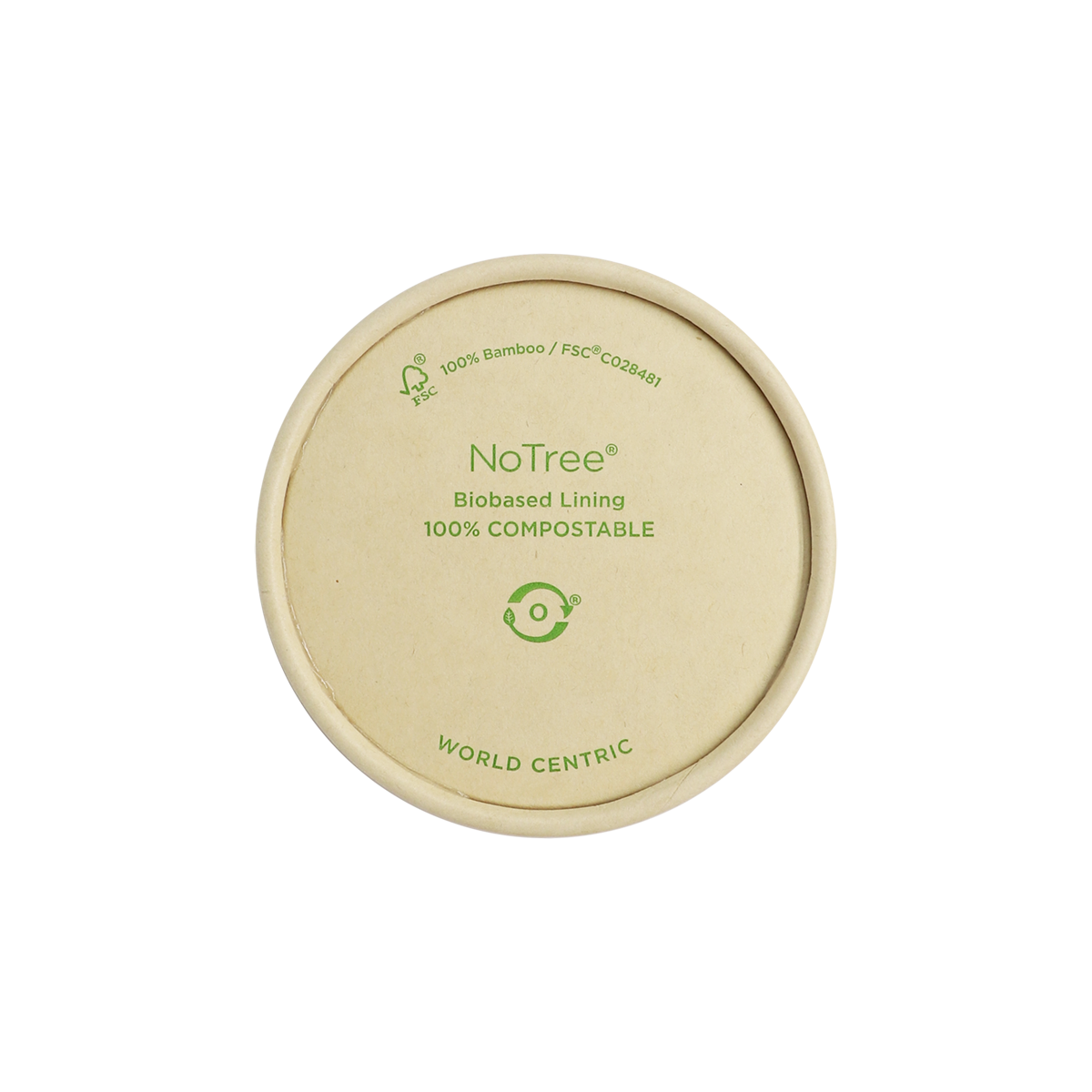 Lid for 4 oz Paper Portion Cup | NoTree | 1000/case - World Centric