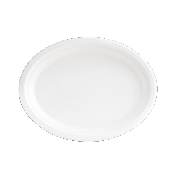 Oval Fiber Plate | 7.5"x10" | 500/case - Wellcare