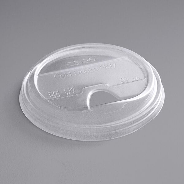 PET FLAT LIDS Clear Sip-Through Opening 98mm 1000/CASE
