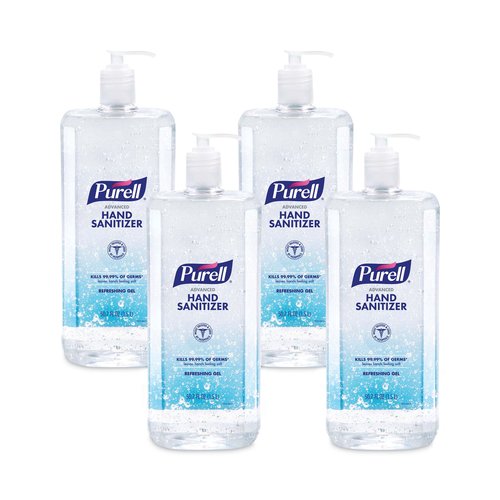 Purell Advanced Hand Sanitizer Refreshing Gel, 1.5 L Pump Bottle, Clean Scent, 4/Case