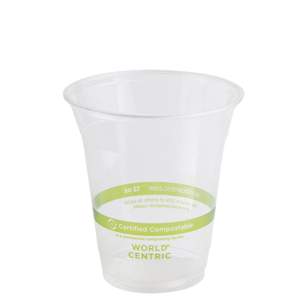 12 oz Cold Cup | Clear | Certified Compostable | 1000/case - World Centric