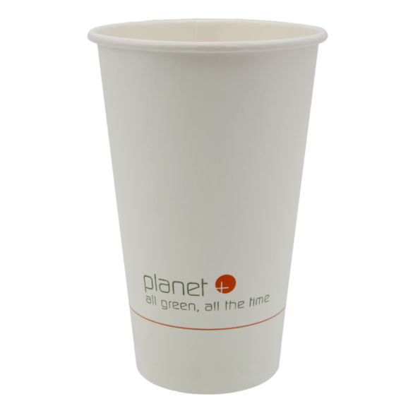 16 oz Compostable Hot Cup | PLA Lined SFI® Paper | 1000/case - Planet+