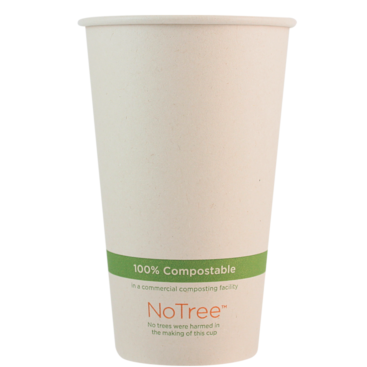16 oz NoTree Paper Compostable Hot Cup | Kraft | 1000/case - World Centric
