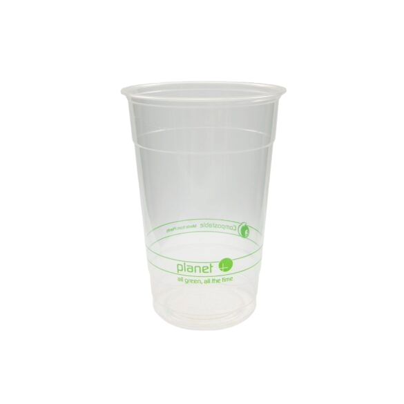 20 oz Cold Cup | Compostable PLA Plastic | 1000/case - Planet+