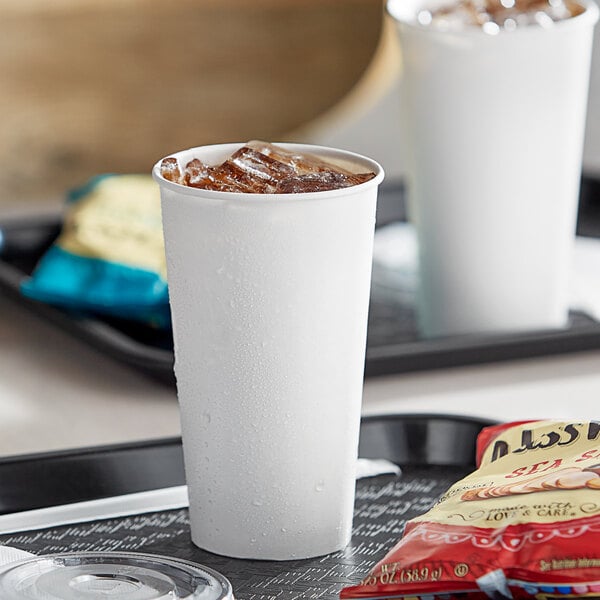 20 oz Paper cups for cold drinks - 1000/case - Empress