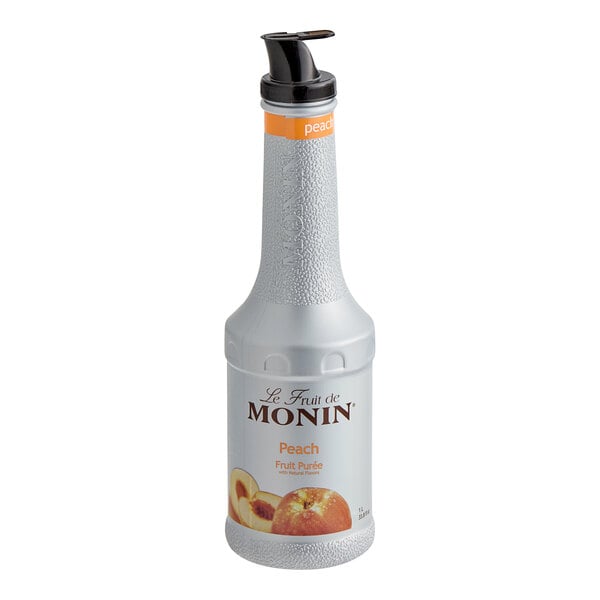 Monin Peach Puree 1 Liter - 4/Case
