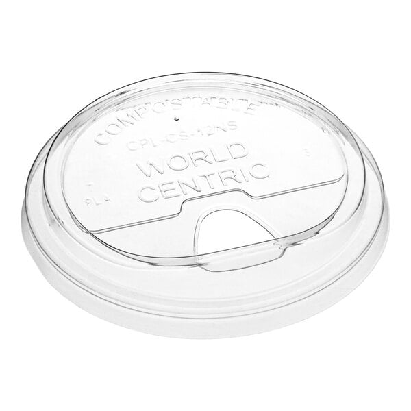 SipLid for 9-24 oz Cold Cup | Compostable | Clear PLA | 1000/case - World Centric