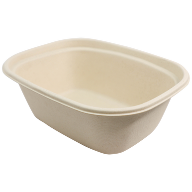 44 oz Fiber Box - Laminated - Compostable - 400/case - World Centric