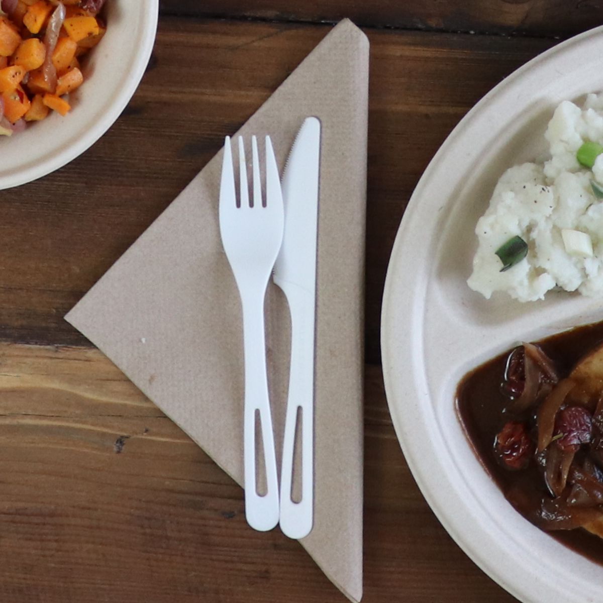 6.3" Compostable Fork | Bulk Pack | White | 1000/case - World Centric