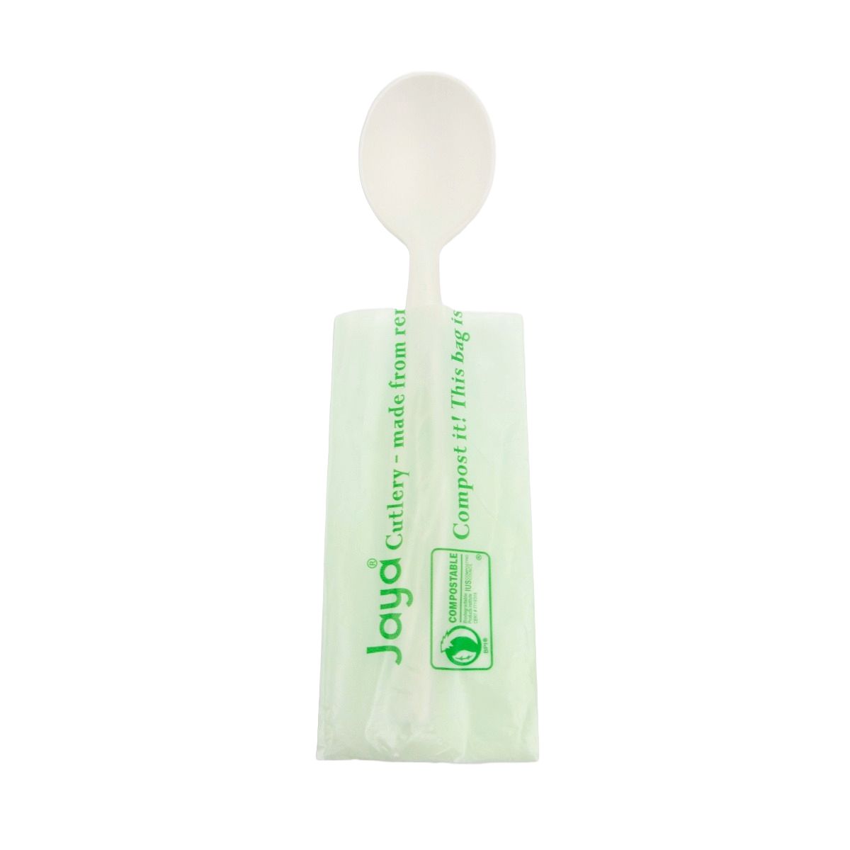 6.5" Individually Wrapped Spoon | Heavy Weight | White | 750/case - Stalk Market