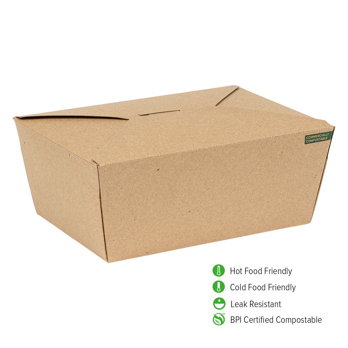 75 oz INNOBOX EDGE™ #4 | Compostable Kraft | PLA-Lined | 90/case - Stalk Market
