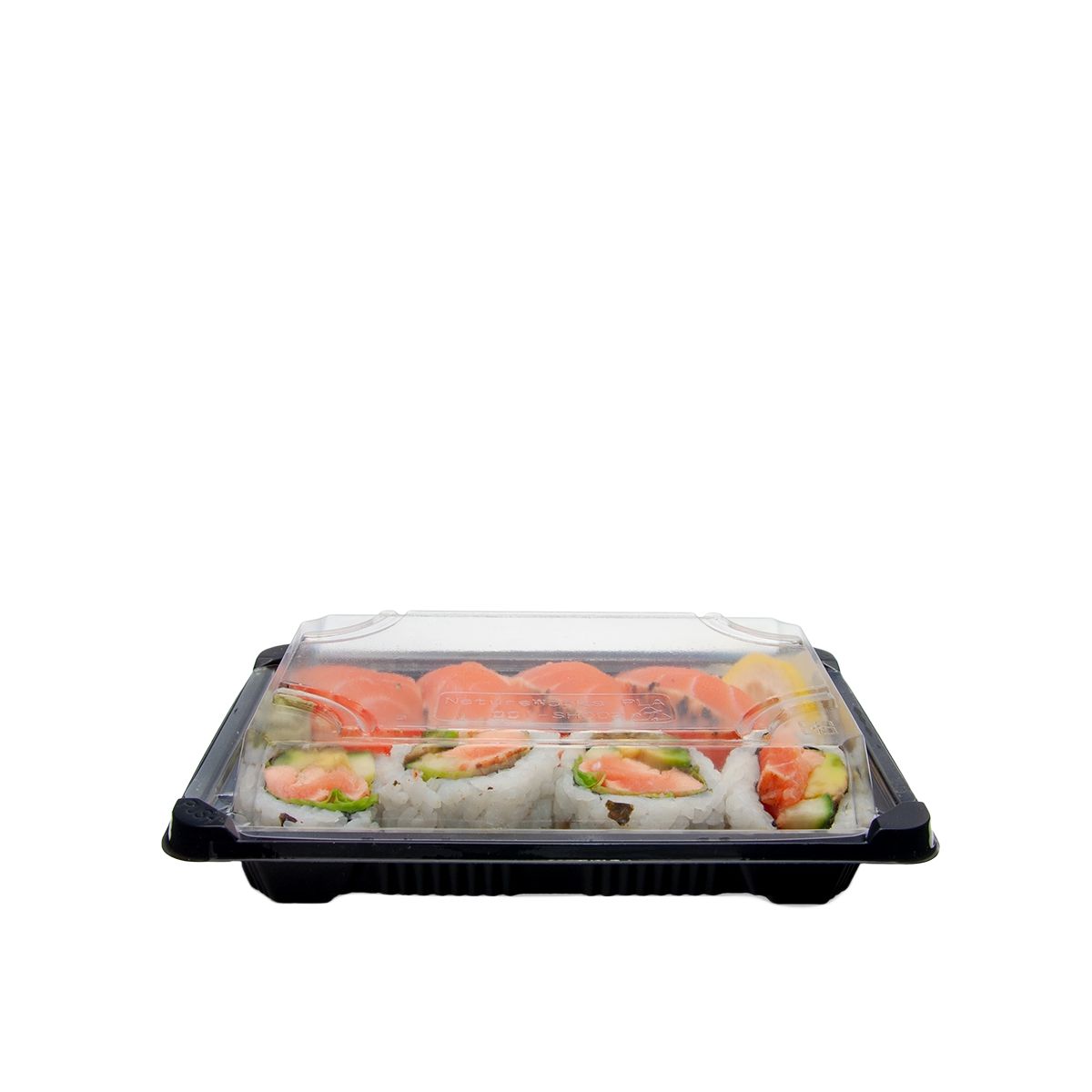 7"x5" Eco-Friendly Sushi Tray with Lid | PLA | 300/case - Stalk Market