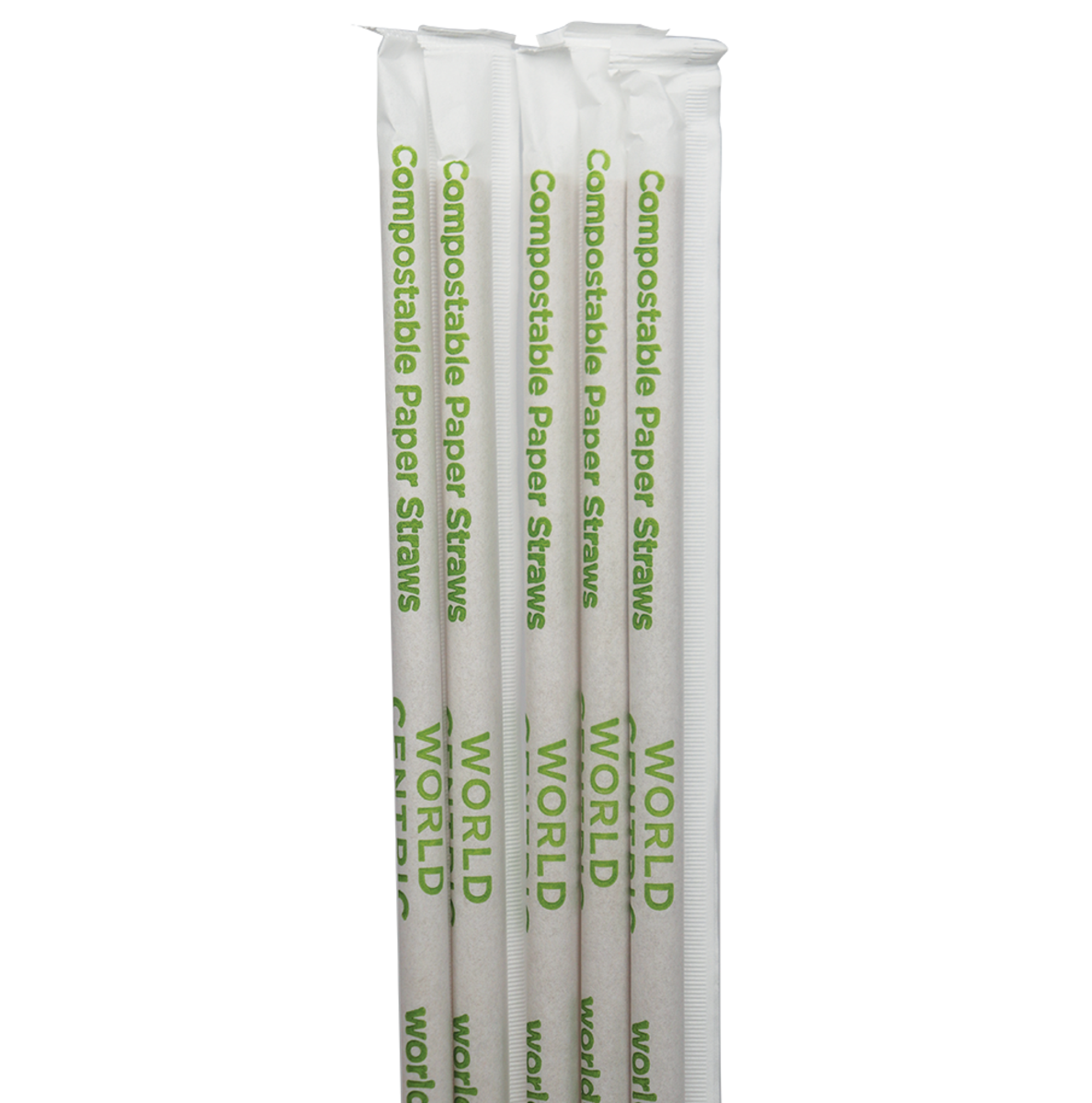8” FSC® Kraft Paper Straw | Individually Wrapped | 6000/CASE - World Centric