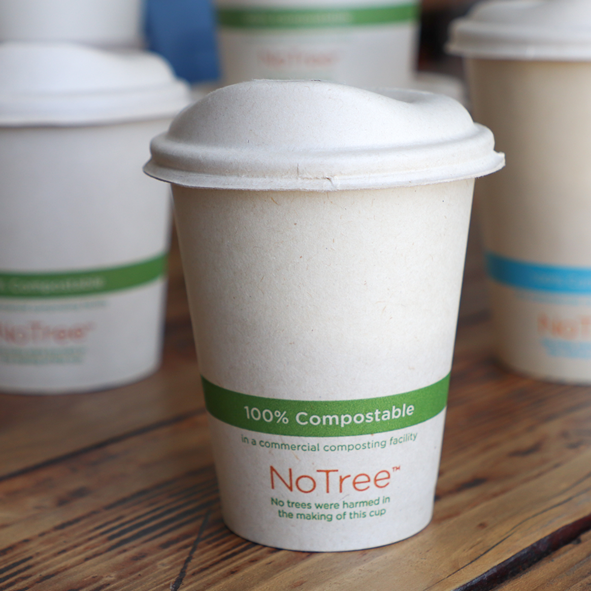 8 oz NoTree Paper Compostable Hot Cup | Kraft | 1000/case - World Centric