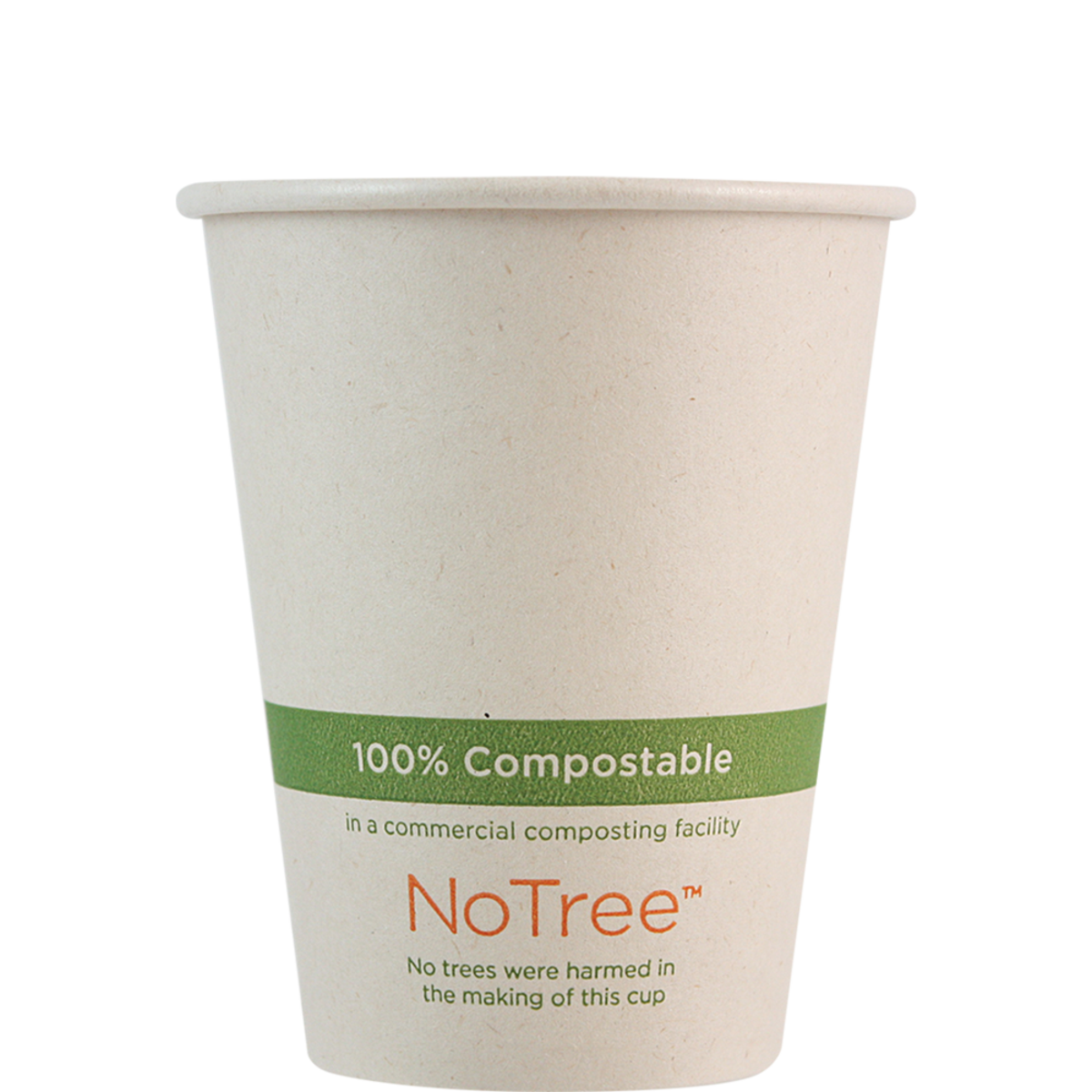 8 oz NoTree Paper Compostable Hot Cup | Kraft | 1000/case - World Centric