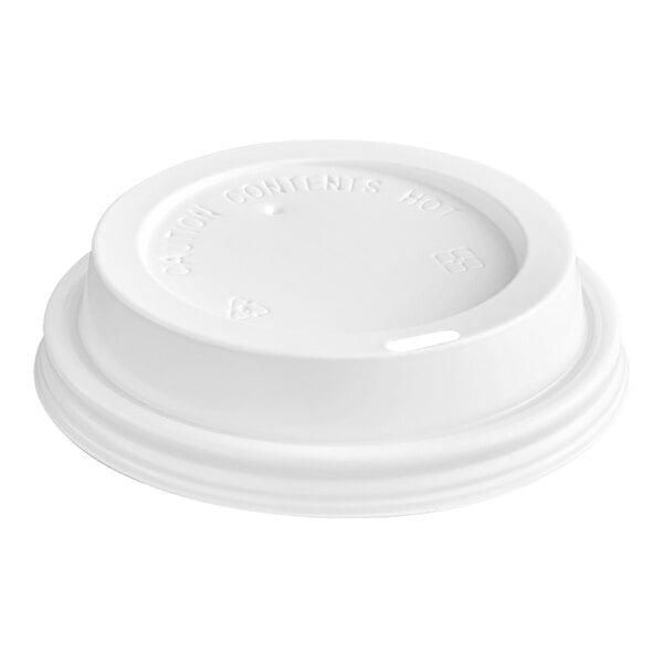 80mm White PS coffee cup lid (sip through) 1000/case - Wellcare