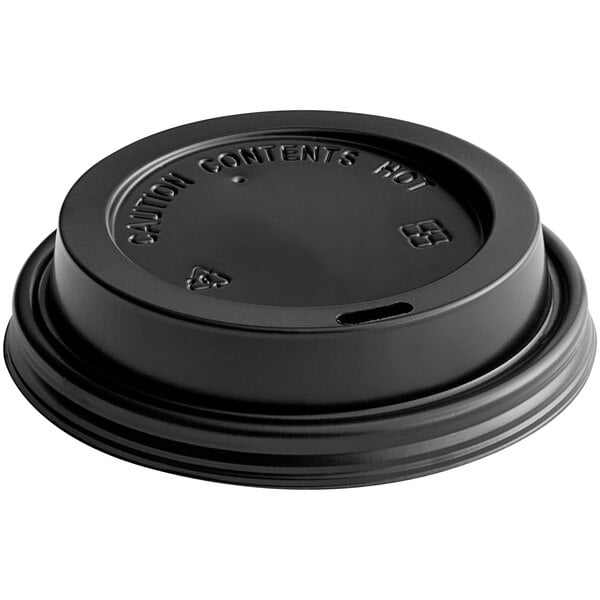 90mm Travel lid for 10-24 oz coffee cups - Black - 1000/case - Empress