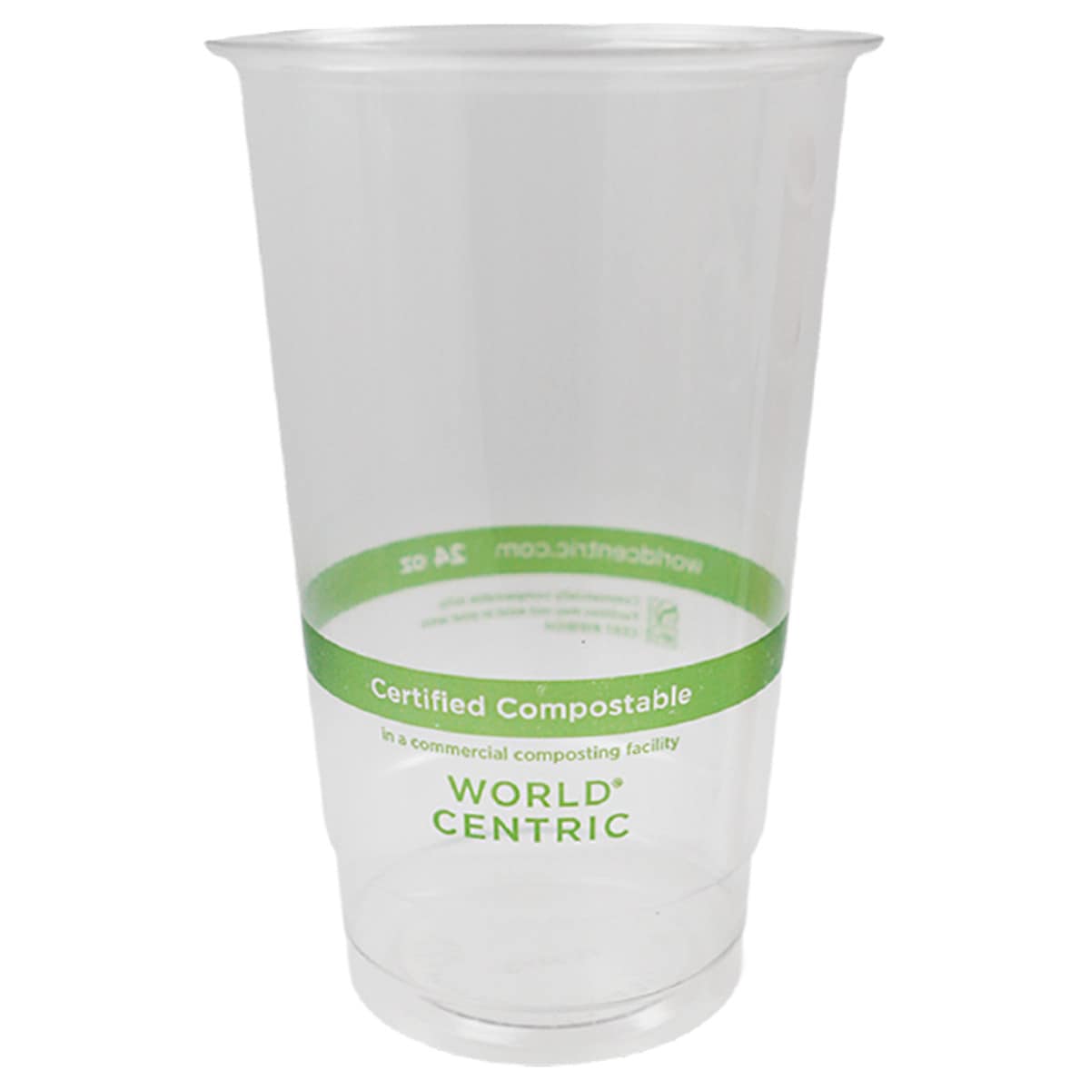 24 oz Cold Cup | Clear | Certified Compostable | 1000/case - World Centric